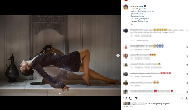 1 yılda 28 kilo veren Elçin Afacan, hamamda sere serpe uzanarak poz verdi