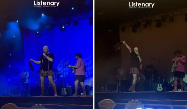 Büyük Ev Ablukada'nın konserinden sahneye iç çamaşırı fırlatıldı! Bartu Küçükçağlayan iç çamaşırını eline alıp salladı