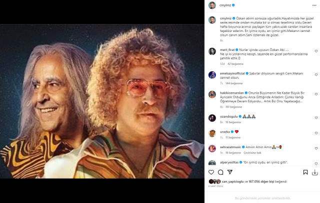 Cem Yılmaz'dan günler sonra gelen Özkan Uğur paylaşımı: En iyimiz oydu, gitti