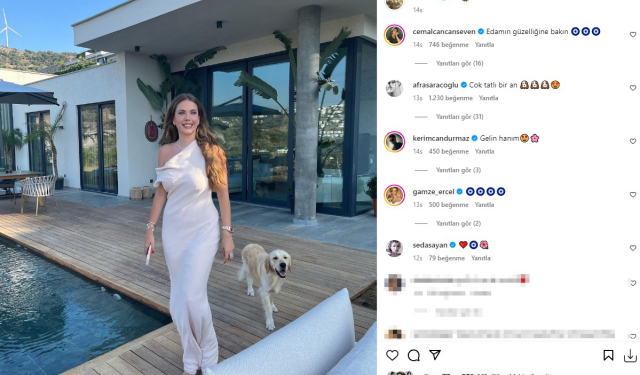 Çiçeği burnunda gelin Eda Ece balayından ilk pozunu paylaştı