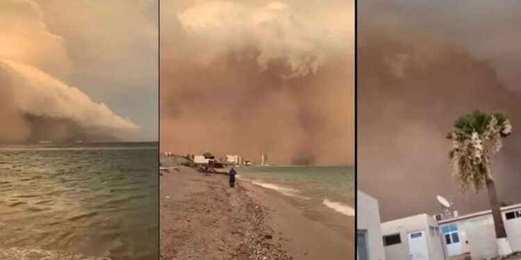 Meksika'da gerçekleşen kum fırtınası elektrik kesintilerine yol açtı