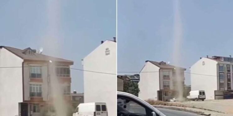 İstanbul’da şehrin ortasında hortum paniği!