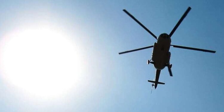 Sisam Adası'nda Türk şirkete ait helikopter düştü
