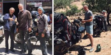 Motosikletle dünya turuna çıkan Alman çift, Mardin’de: ‘Almanya’daki insanlar, buradaki insanlar gibi değil’