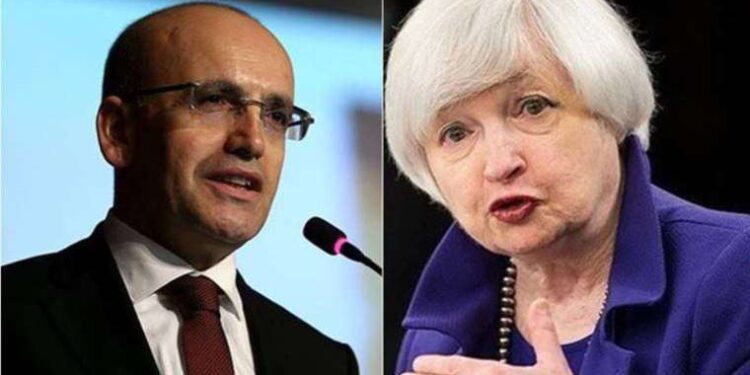 Bakan Mehmet Şimşek, Yellen ile görüştü