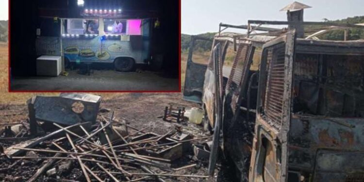 Ekmek teknesi minibüsünü ateşe verdiler: 'İçimiz yandı'