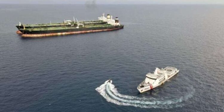 Iranian-flagged tanker suspected of illegal oil transfer