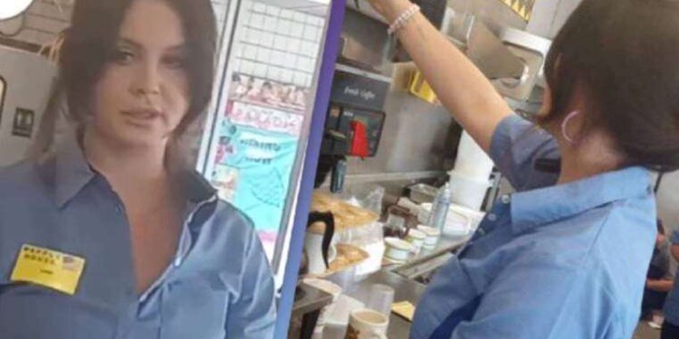Dünyaca ünlü yıldız Lana Del Rey waffle dükkanında çalışmaya başladı