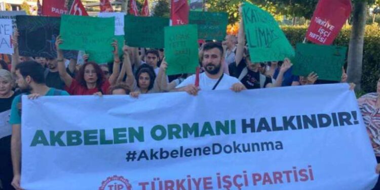 TİP'ten Limak önünde Akbelen eylemi