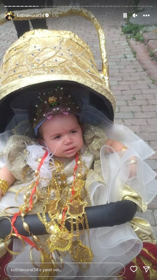 Kobra Murat, torununun doğum gününü kutladı! Altınları görenler gözlerine inanamadı