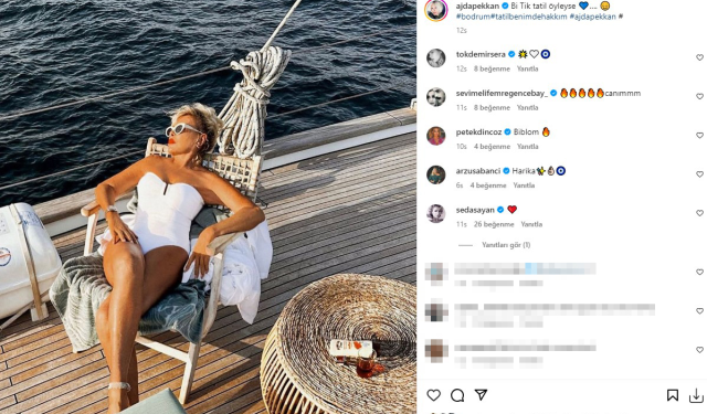 Tatil sezonunu açan Ajda Pekkan, mayolu pozunu paylaştı