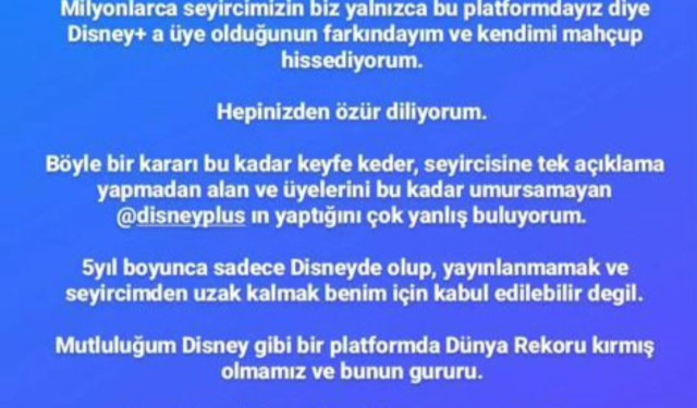 Türk yapımı dizi ve filmleri platformdan kaldıran Disney Plus'a Şahan Gökbakar'dan tepki: Özür dilerim