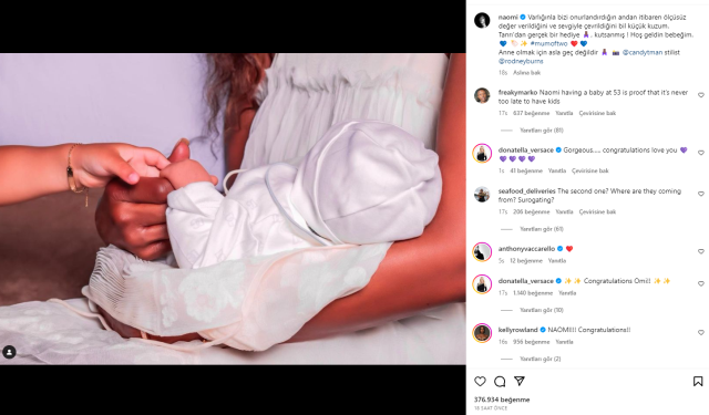 Ünlü model Naomi Campbell, 53 yaşında ikinci kez anne oldu