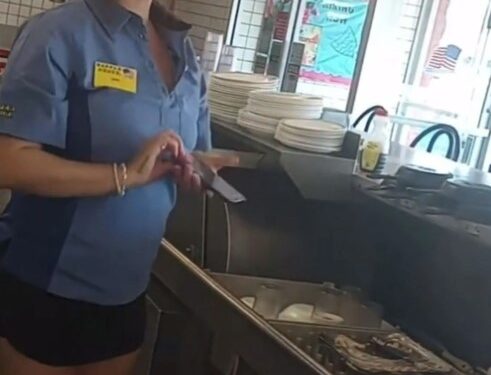 Ünlü şarkıcı Lana Del Rey, garsonluk yaparken görüntülendi