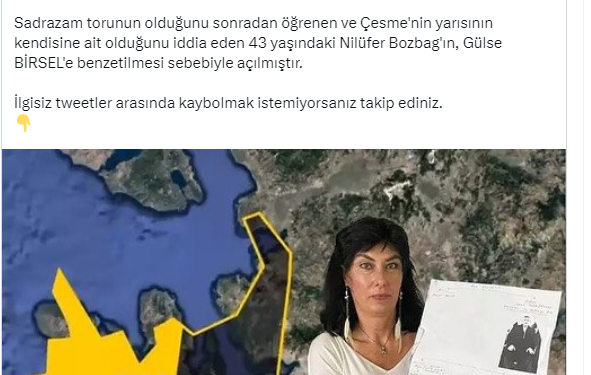 'Sadrazam torunuyum, Çeşme benim' diyen kadına benzetilen Gülse Birsel isyan etti: Çeşme'nin yarısı benim değil, evim bile yok