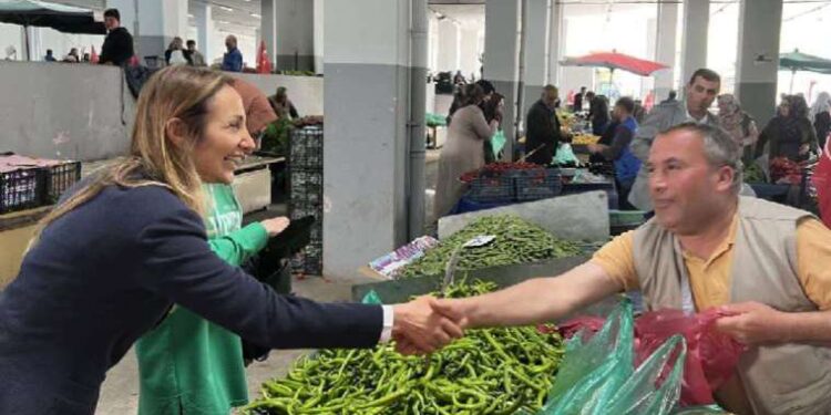 CHP Kadın Kolları, pazar yerlerini gezdi, yurttaşların sorunlarını dinledi