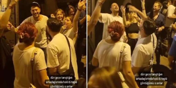 Ünlü oyuncu Uraz Kaygılaroğlu sokakta şarkı söylerken üstüne su döktüler