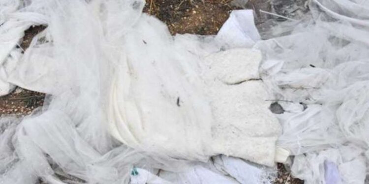 Dere yakınındaki arazi şaşırtan görüntü: 40 gelinlik buldular!