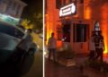 Depremde ağır hasar alan bina çöktü… O anlar kamerada!