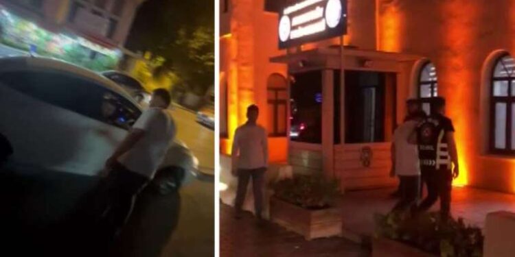 Depremde ağır hasar alan bina çöktü… O anlar kamerada!