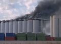 Fransa'da buğday silosunda yangın çıktı