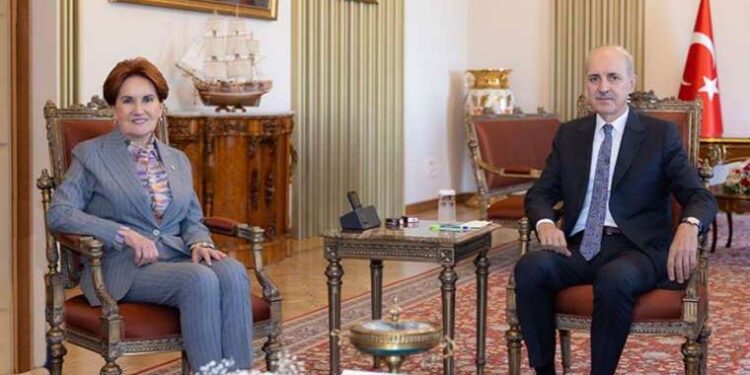 TBMM Başkanı Kurtulmuş, İYİ Parti Genel Başkanı Akşener ile görüştü