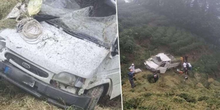 Trabzon'da feci kaza: Kamyonet şarampole yuvarlandı, 3 kişi hayatını kaybetti