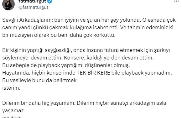 Konserde kafasına çakmak atılan Fatma Turgut konuştu: Canım çok yandı ve korktum