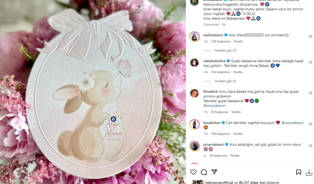 Torununa kendi adı verilen taze babaanne Arzu Sabancı, sessizliğini bozdu: Beni gururlandırdılar