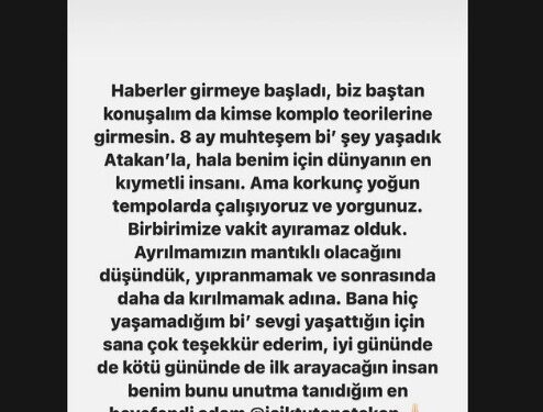 Ünlü şarkıcı İrem Derici ve Atakan Işıktan ayrıldı