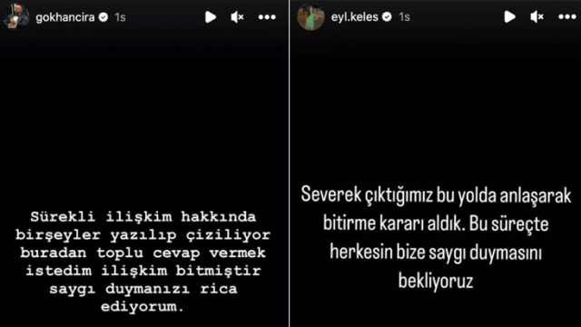 Nişanlanan Gökhan Çıra ve Eylül Keleş ayrıldı