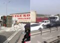 TEM Otoyolu’nda büyük kaza… Yol trafiğe kapandı!