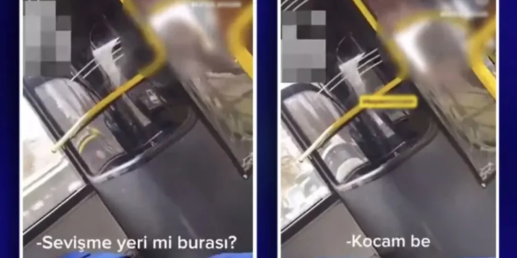 Kayseri’de Otobüste Şoförü Öpen Kadına Sert Tepki