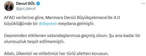 İstanbul’da 4.0 Büyüklüğünde Deprem Meydana Geldi