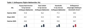TCMB: Haziranda Sektörel Enflasyon Düşüşte