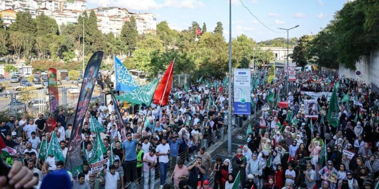 ABD’nin İstanbul Başkonsolosluğu Gazze için dev protesto