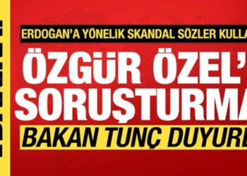 Bakan Tunç duyurdu: Özgür Özel’e soruşturma başlatıldı!