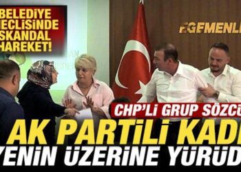 Belediye meclisinde skandal olay! CHP’li sözcü, AK Partili kadın üyenin üzerine yürüdü!