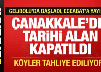 Çanakkale’de yangın büyüyor! Tarihi alan kapatıldı, 6 köy tahliye edildi