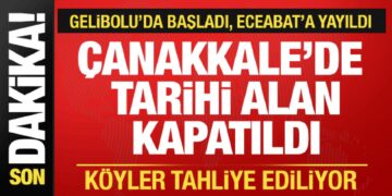 Çanakkale’de yangın büyüyor! Tarihi alan kapatıldı, 6 köy tahliye edildi