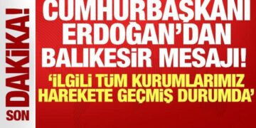 Cumhurbaşkanı Erdoğan’dan Balıkesir merkezli depremle ilgili ilk mesaj!
