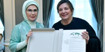 Emine Erdoğan, Gürcistan Cumhurbaşkanı’nın eşini Beştepe’te ağırladı