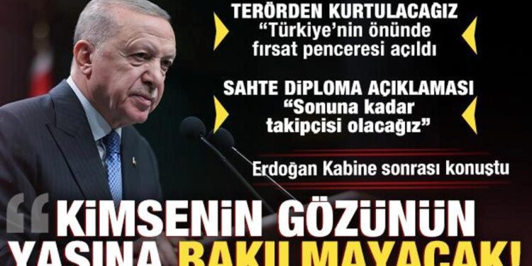 Erdoğan’dan ‘Terörsüz Türkiye’ açıklaması: Türkiye’nin önünde fırsat penceresi açıldı!