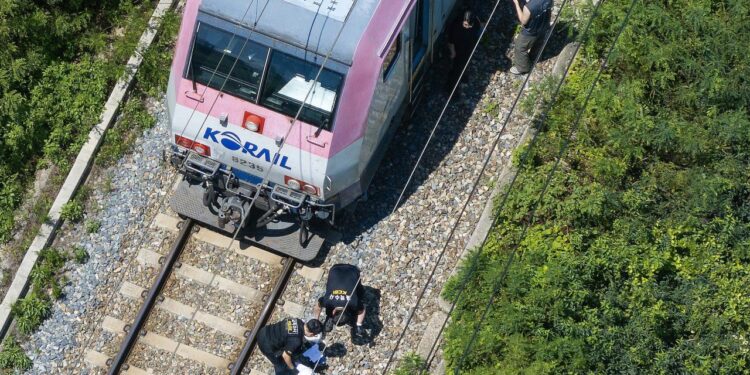 Güney Kore’de feci kaza… Tren ray kenarında çalışan işçilere çarptı!
