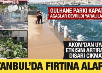 İstanbul’da fırtına alarmı: Parklar kapatıldı! AKOM uyardı: Dışarı çıkmayın
