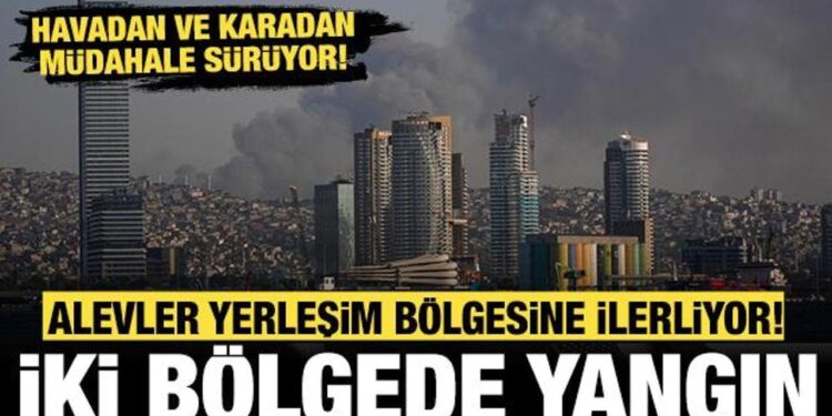 İzmir’de iki farklı bölgede yangın: Alevler yerleşim bölgesine ilerliyor!