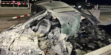 Kuzey Marmara’da feci kaza! Beton bankere çarpan araç hurdaya döndü