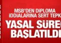 MSB’den diploma iddialarına sert tepki: Yasal süreç başlatıldı!
