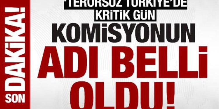 Terörsüz Türkiye sürecinde kritik gün! Komisyonun adı belli oldu
