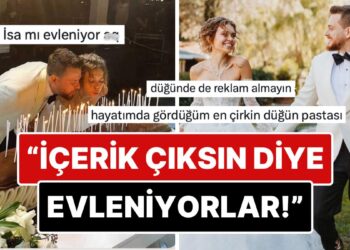 YouTuber Alper Rende ve Influencer Betül Çakmak’ın Düğünlerinde Sponsorlu Pasta Tercih Etmeleri Dile Düştü!